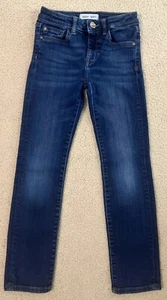 WARP + WEFT size 8 Girls Straight Leg Dark Blue Denim Jeans - Picture 1 of 7