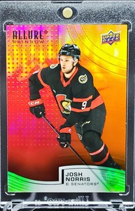 2021-22 Upper Deck Allure Josh Norris Red/Orange Rainbow Ottawa Senators!!