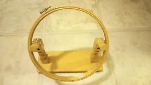 Vintage 10" Adjustable Quilting/Needlework Hoop Free-Standing Table Top England - Picture 1 of 9
