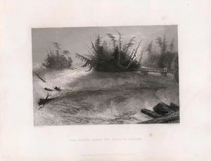 THE RAPIDS ABOVE THE FALLS OF NIAGRA; New York, W H Bartlett 1840 - Picture 1 of 1
