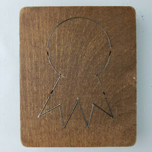 ELLISON Die Cut [AWARD] Vintage Scrapbook Educational - 5"X6" Wooden Block