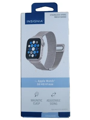 INSIGNIA Correa de malla de acero inoxidable para Apple Watch 38/40/41 mm -Usada_ Foto 1 de 4