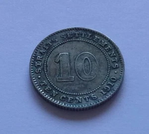 10 centavos Straits Settlements 1910 - Imagen 1 de 2