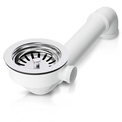 Siebkorbventil Ø 114 mm mit Raumschaffer 1 Zoll Anschluss Überlauf für Spüle - Bild 1 von 4