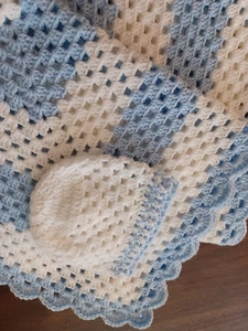 handmade crochet baby blanket new - Picture 1 of 7