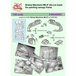 DAN Models MS480003 Scale 1:48 Mask For Bristol Blenheim Mk.IF For (Airfix Kit) - Picture 1 of 13