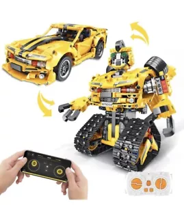 901 STCK. Fernbedienung & APP gesteuerter Roboter Bau Spielzeug, 2 in 1 programmierbare Transfor - Bild 1 von 4