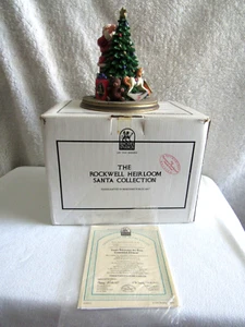 1994 NORMAN ROCKWELL SANTA DECORATES THE TREE Heirloom Santa Collection Box COA - Picture 1 of 7