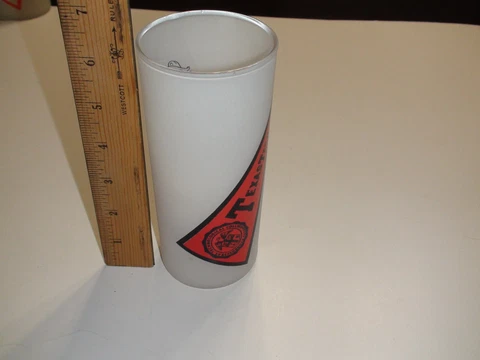 Texas Tech University Red Raider 60s Vintage Frosted Drink Glass - 6 1/4" High Cover
