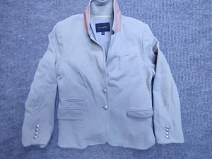 Banana Republic Blazer Women's 12 Beige Pink Collar Pockets Career Office - Picture 1 of 9