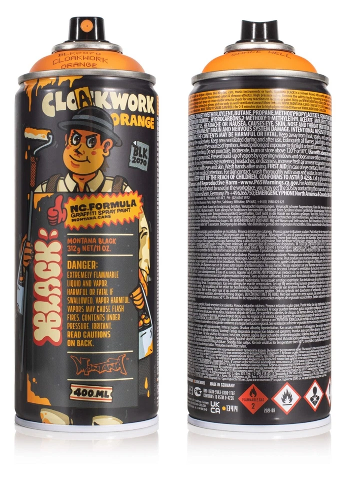 Montana Cans Limited Edition Spray Can Cloakwork Orange Edition Graffiti Art - Image 1 of 1