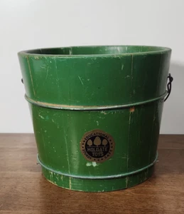 VINTAGE HOLGATE TOYS GREEN WOODEN BUCKET - Picture 1 of 7
