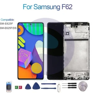 Wyświetlacz ekranu do Samsung F62 LCD Zespół wymienny SM-E625F / DS z ramką - Zdjęcie 1 z 6