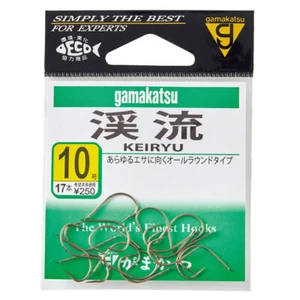 SALE Gamakatsu KEIRYU Baithook #10 Brown 17pcs - Picture 1 of 3