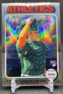 2024 Topps Heritage TYLER SODERSTROM Chrome Silver Refractor /375 Rookie! - A's - Picture 1 of 2