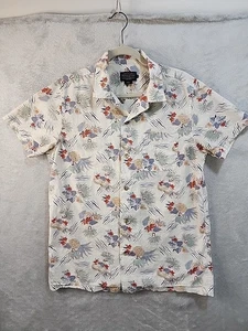 Pendleton Men's M Button Down White Short Sleeve Hawaiian Shirt - Picture 1 of 10