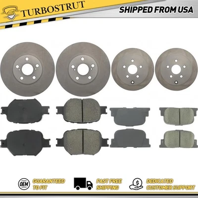 Front & Rear OE Brake Rotors Brake Pads Kit for 2005-2010 Scion tC 2.4L - Image 1 of 2