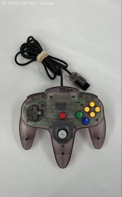Nintendo 64 Controller Atomic Purple Clear Grape N64 OEM Authentic Tested Works - Image 1 of 4