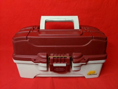 Caja de aparejos de pesca Plano vintage señuelos completos cebo mixto Foto 1 de 4