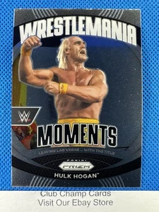 2024 #26 Hulk Hogan Panini Prizm WWE WrestleMania Moments Base Insert - Picture 1 of 2