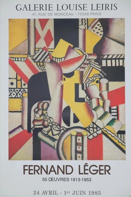 Fernand LEGER : Machine cubiste - Affiche originale - Photo 1/4