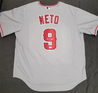 Zach Neto signed Angels Gray Away Jersey autograph ~ BAS Beckett Witness - Image 1 of 4