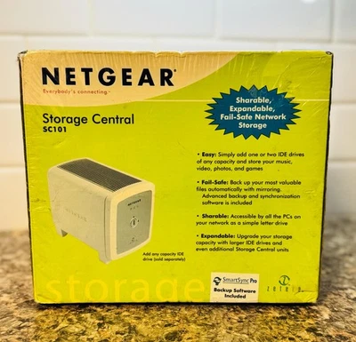 Netgear SC101 Storage Central Network Storage IDE Network Drive Enclosure Sealed - Image 1 of 4