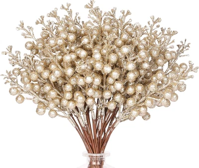 36 piezas tallos de bayas brillantes de Navidad, selecciones artificiales de árbol de Navidad de 9,5 pulgadas  Foto 1 de 4