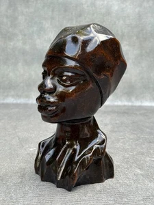 ANDRE A. DECEMBRE WOOD WOODEN SCULPTURE CARVING HAITI HAITIAN CARIBBEAN WOMAN - Picture 1 of 15