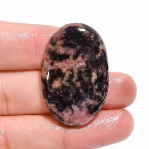 Natural Rhodonite Oval Shape Cabochon Loose Gemstone 56.5 Ct. 36X24X6mm EE-18730 - Picture 1 of 1