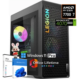 Legion Tower5 Gen8 Gaming Desktop W11P+Office21 RTX-4070-Super 64GB RAM 4TB SSD - Picture 1 of 7