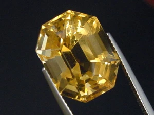 Citrin 17,37 Ct. feiner Präzisionsschliff Oktagon Brasilien (5057t) - Bild 1 von 2