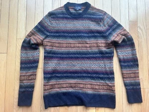 Suéter Para Hombre Brooks Brothers Clásico Fair Isle Inglés Lana de Cordero Cuello Redondo Talla-S - Imagen 1 de 6