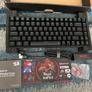 New Phantom Red Dragon Gaming Keyboard k629-rgb led 84keys red switch- black ⌨️ - Picture 1 of 9