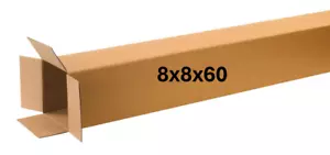 8" x 8" x 60" CARDBOARD BOX - 200 lb - SINGLE BOX - TALL - Picture 1 of 4