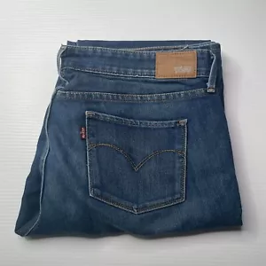 Levis Bootcut Slight Curve Distressed Denim Jeans Womens Size 30 Waist Blue Fit - Bild 1 von 12
