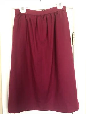 Falda midi de lana Evan Picone ROSA HECHA EN EE. UU. de colección para mujer talla 14 Foto 1 de 4