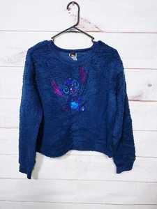 Suéter de lana Disney Juniors talla L (11/13) punto lentejuela azul manga larga - Imagen 1 de 8