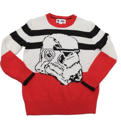 GAP Kids Star Wars Stormtrooper Sweater Size XS 4–5 Red Black White Knit - Image 1 of 4