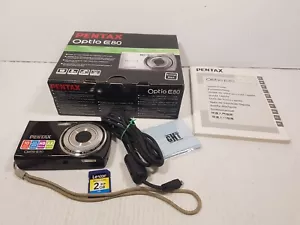Pentax Optio E80 Brown/Black 10MP 3xOoptical Zoom 2xAA batteries Fully boxed - Picture 1 of 10