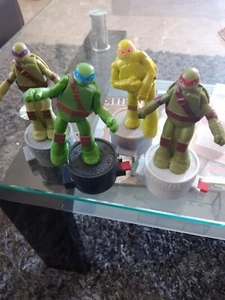 TMNT BURGER KING 2017 COMPLETE SET 5"VIACOM 2017 SPINNING KICKING ACTION FIGURES - Picture 1 of 11