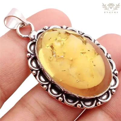 Druzy Quarz Edelstein 925 Versilberter Anhänger Handmade Schmuck Geschenk 4.1cm - Bild 1 von 3