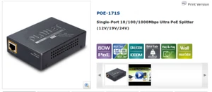 Planet Networking Injector Poe 48V mod.POE-171S - Imagen 1 de 9