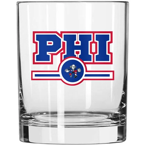 Philadelphia 76ers Letterman 14oz. Rocks Glass Cover
