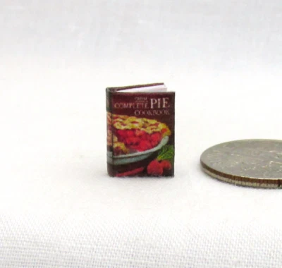 1:24 Scale COMPLETE PIE COOKBOOK Miniature Book Dollhouse Kitchen 1/2 inch scale - Image 1 of 4