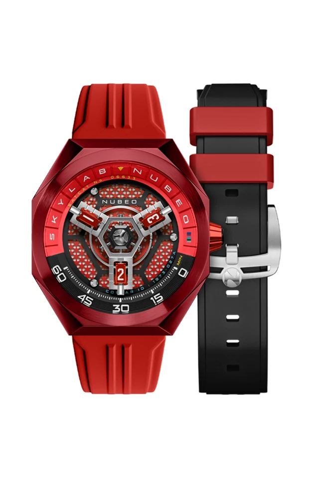 Nubeo Skylab Stainless Steel 48mm Japanese Automatic Wristwatch NB-6083-0C