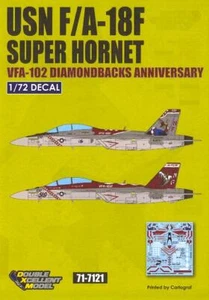 DXM Decals 1/72 F/A-18F SUPER HORNET VFA-102 DIAMONDBACKS ANNIVERSARY - Picture 1 of 4