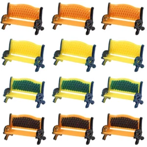 ZY36100 12Stk. Modellbahn Plattform Straßen Sitzbank Stuhl Sofa 1:100 Spur TT - Picture 1 of 6