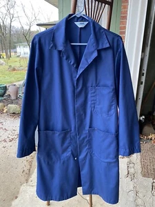 Abrigo de laboratorio vintage Sears Work Leisure Duster azul talla mediana - Imagen 1 de 17