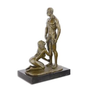 9973925-ds Skulptur Bronze Figur 2 Liebende Mann Frau Akt 23x14x33cm